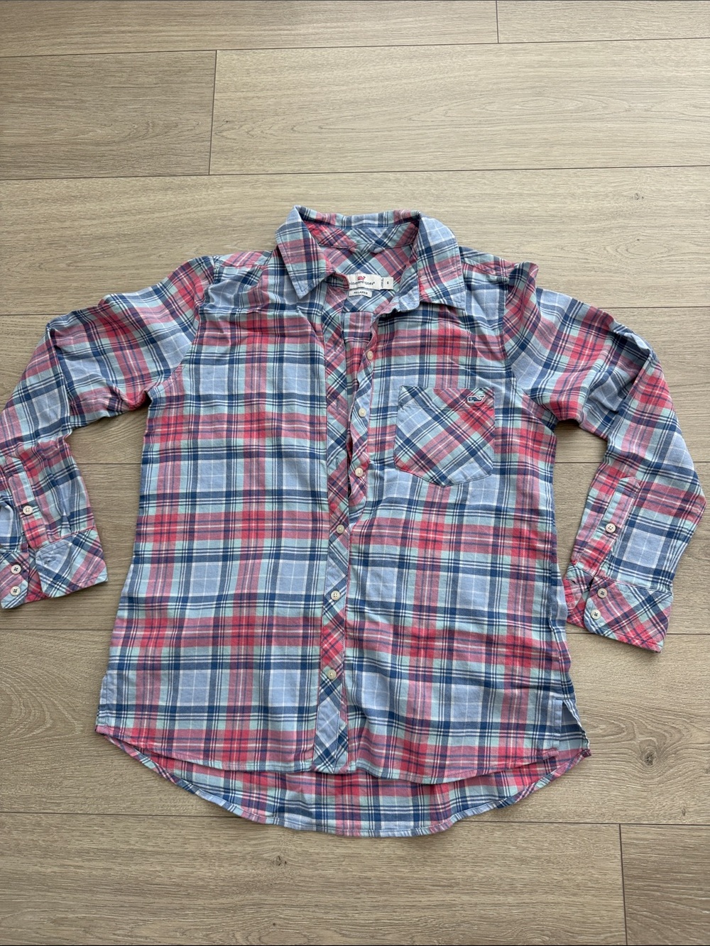 Vineyard Vines Kids Plaid Button-Down Shirt - Red & Blue